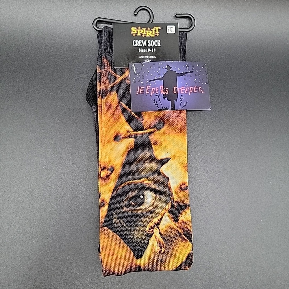 Jeepers Creepers Socks 1 Pair Size 9-11 Horror Movie (Men's 4-10 Women's 5-8)